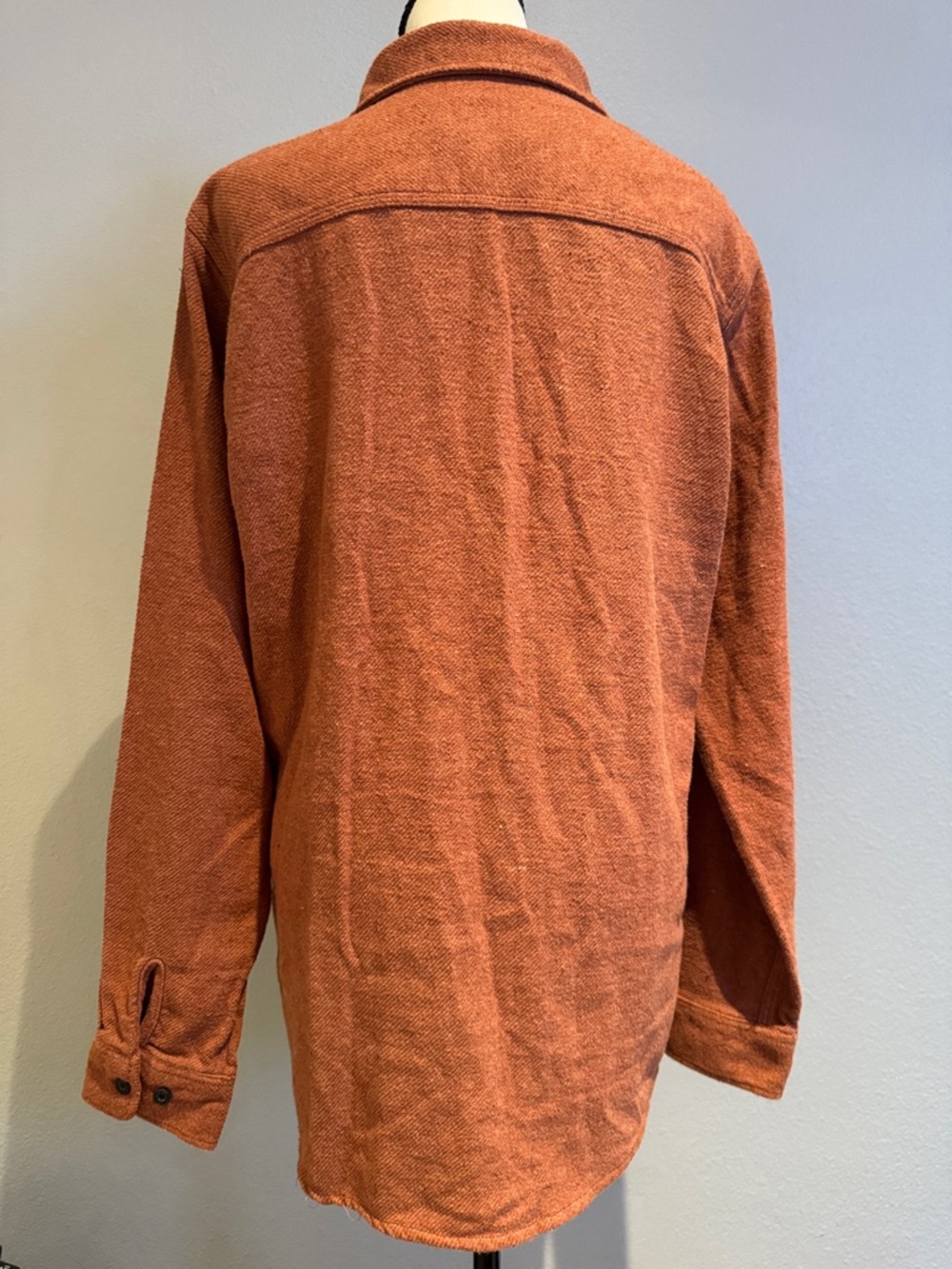Brixton Rust Orange Button-Front Shacket with Chest Pockets - Picture 10 of 14